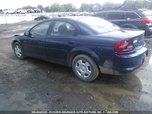 1B3EL46X26N141271 - 2006 DODGE STRATUS SXT BLUE photo 3