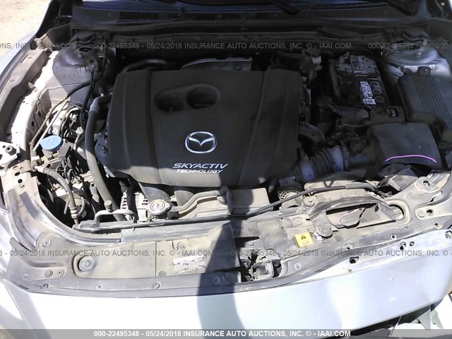 JM1GJ1U52G1412318 - 2016 MAZDA 6 SPORT ვერცხლისფერი ფოტო 10