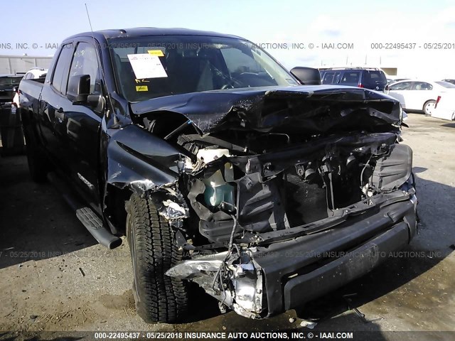 5TFRM5F13EX075511 - 2014 TOYOTA TUNDRA DOUBLE CAB SR/SR5 BLACK photo 1