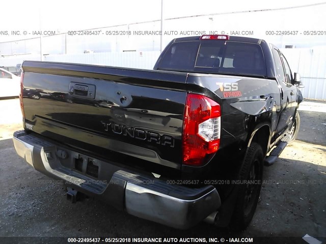 5TFRM5F13EX075511 - 2014 TOYOTA TUNDRA DOUBLE CAB SR/SR5 BLACK photo 4