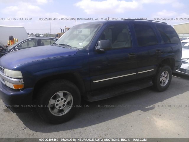 1GNEC13V93J164749 - 2003 CHEVROLET TAHOE C1500 BLUE photo 2