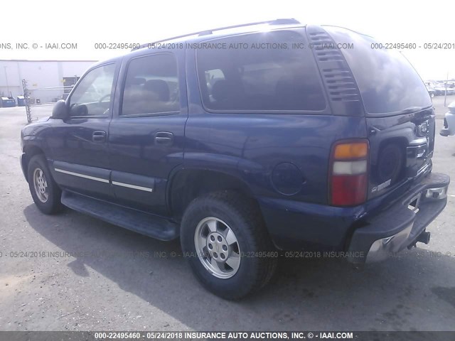 1GNEC13V93J164749 - 2003 CHEVROLET TAHOE C1500 BLUE photo 3