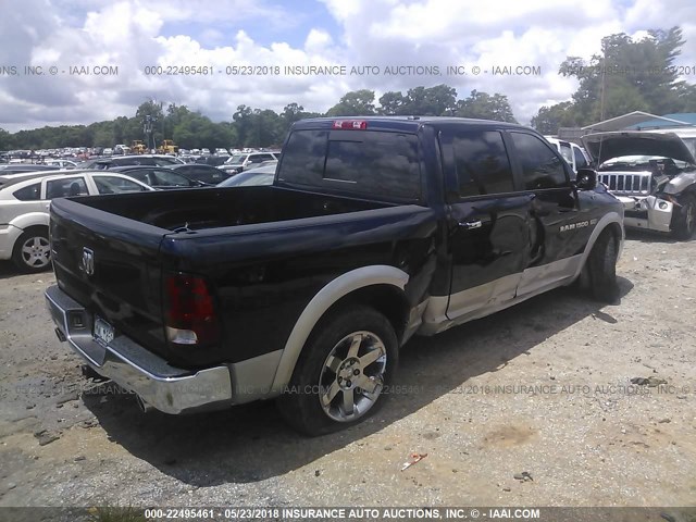 1C6RD6NT1CS190375 - 2012 DODGE RAM 1500 LARAMIE BLUE photo 4