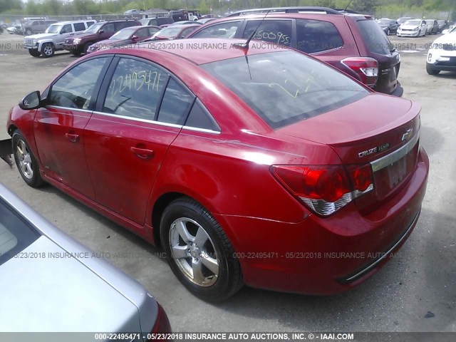 1G1PF5SC4C7118803 - 2012 CHEVROLET CRUZE LT RED photo 3