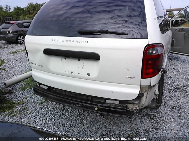 1D4GP24RX3B317035 - 2003 DODGE GRAND CARAVAN SE WHITE photo 6