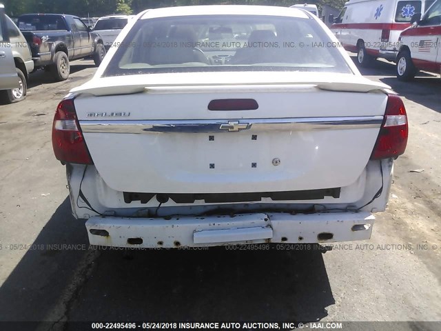 1G1ZT54825F290637 - 2005 CHEVROLET MALIBU LS თეთრი ფოტო 6