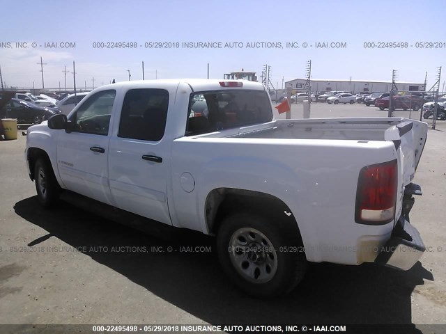 3GTEC13C18G211577 - 2008 GMC SIERRA C1500 WHITE photo 3