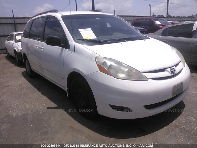 5TDZK23C48S141455 - 2008 TOYOTA SIENNA CE/LE WHITE photo 1