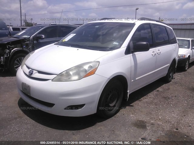 5TDZK23C48S141455 - 2008 TOYOTA SIENNA CE/LE WHITE photo 2