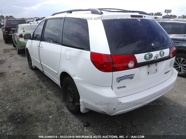 5TDZK23C48S141455 - 2008 TOYOTA SIENNA CE/LE WHITE photo 3