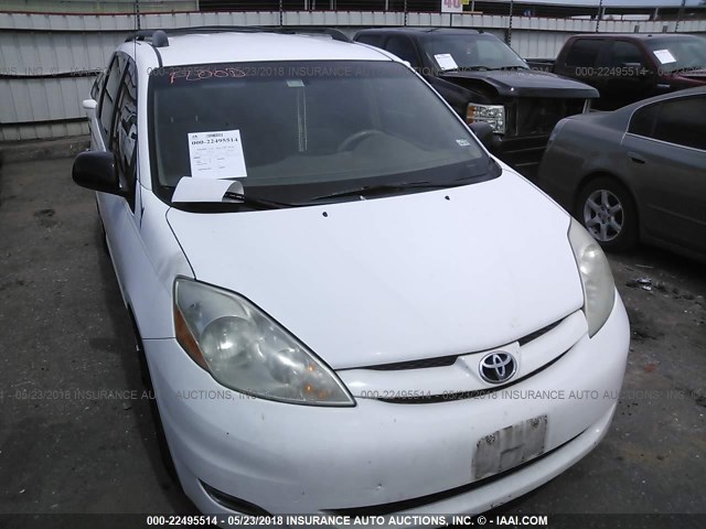 5TDZK23C48S141455 - 2008 TOYOTA SIENNA CE/LE WHITE photo 6