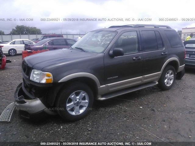 1FMZU64K85UA11348 - 2005 FORD EXPLORER EDDIE BAUER GRAY photo 2