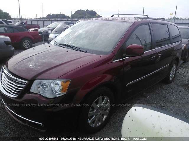 2C4RC1BG4DR695416 - 2013 CHRYSLER TOWN & COUNTRY TOURING RED photo 2