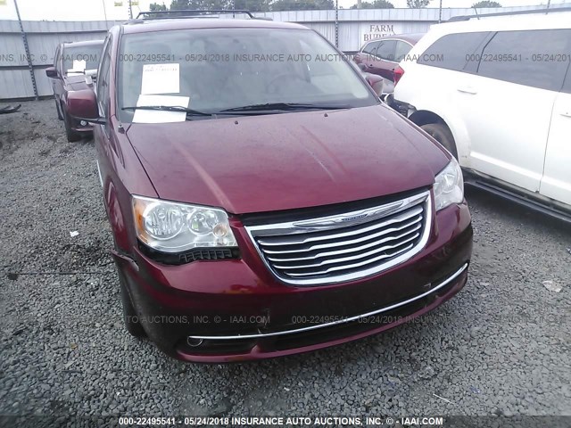 2C4RC1BG4DR695416 - 2013 CHRYSLER TOWN & COUNTRY TOURING RED photo 6