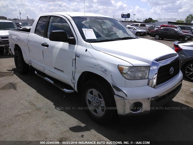 5TFRT54128X025483 - 2008 TOYOTA TUNDRA DOUBLE CAB/DOUBLE CAB SR5 WHITE photo 1