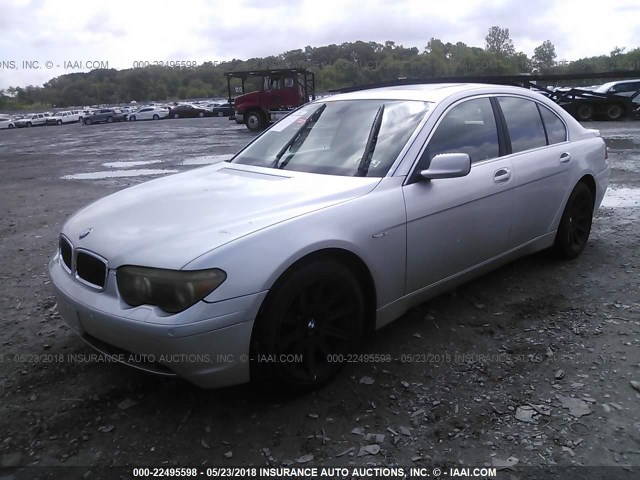 WBAGL63453DP63875 - 2003 BMW 745 I SILVER photo 2