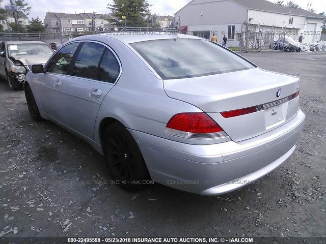 WBAGL63453DP63875 - 2003 BMW 745 I SILVER photo 3