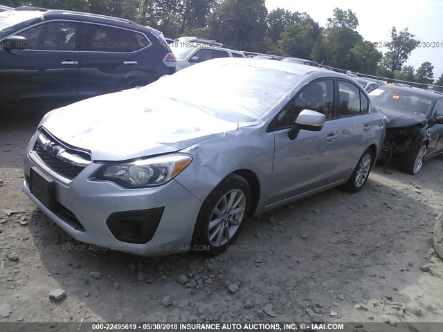 JF1GJAC63EH026589 - 2014 SUBARU IMPREZA PREMIUM GRAY photo 2