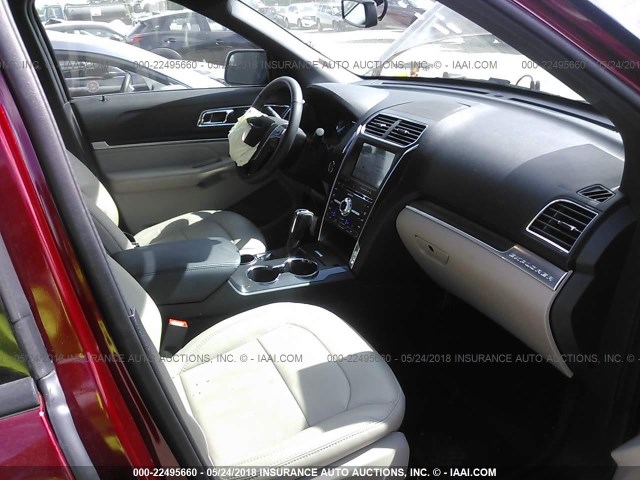 1FM5K7F85JGA27494 - 2018 FORD EXPLORER LIMITED 红色 照片 5