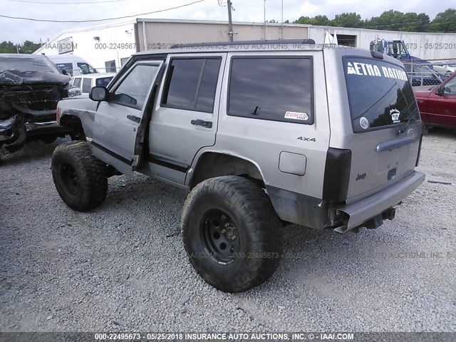 1J4FF58S4YL200394 - 2000 JEEP CHEROKEE CLASSIC GRAY photo 3