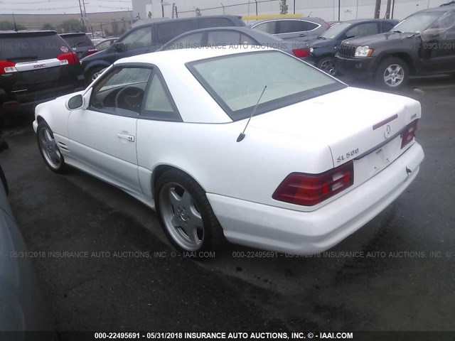 WDBFA68F61F195988 - 2001 MERCEDES-BENZ SL 500 WHITE photo 3