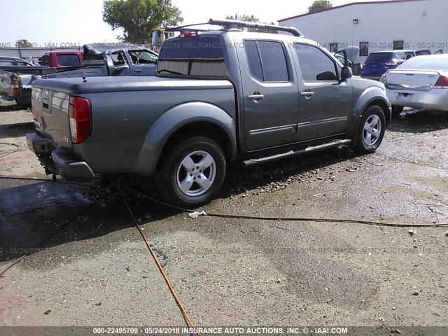 1N6AD07W75C402586 - 2005 NISSAN FRONTIER CREW CAB LE/CREW CAB SE/CREW CAB OFF ROAD GRAY photo 4