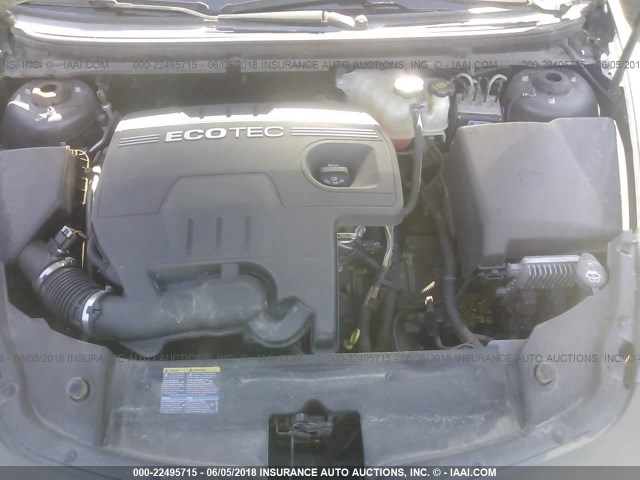 1G1ZH57B98F160562 - 2008 CHEVROLET MALIBU 1LT GRAY photo 10