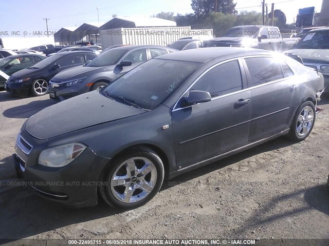 1G1ZH57B98F160562 - 2008 CHEVROLET MALIBU 1LT GRAY photo 2