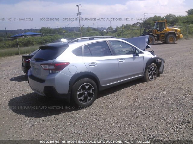 JF2GTABC7JH254635 - 2018 SUBARU CROSSTREK PREMIUM GRAY photo 4