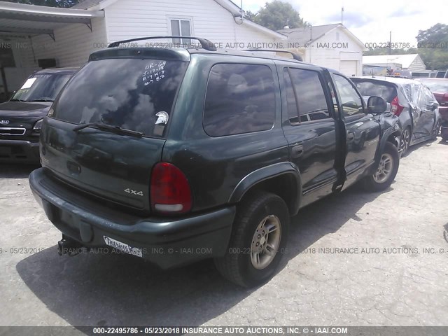 1B4HS28Y0WF195670 - 1998 DODGE DURANGO GREEN photo 4