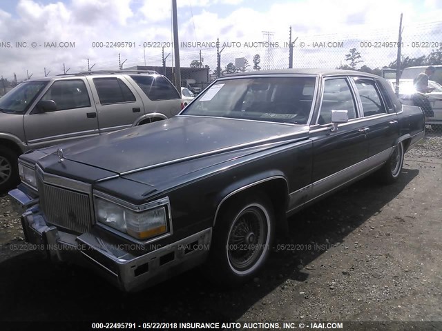 1G6DW5473LR704958 - 1990 CADILLAC BROUGHAM BLUE photo 2