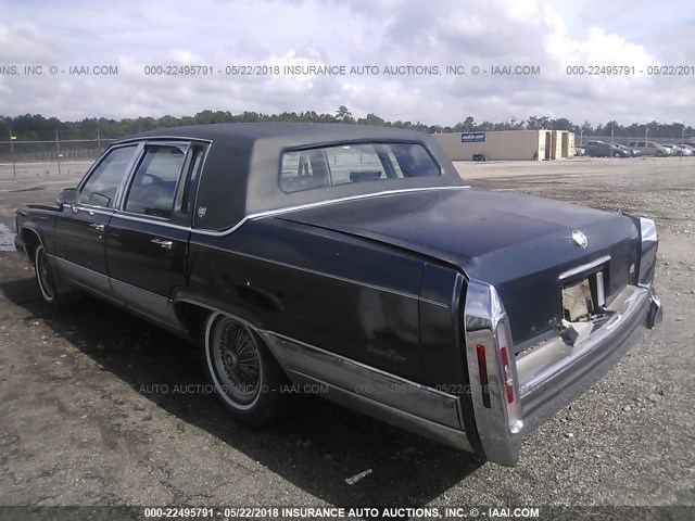 1G6DW5473LR704958 - 1990 CADILLAC BROUGHAM BLUE photo 3