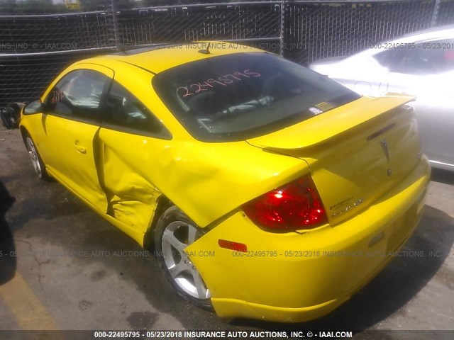 1G2AN18B287125445 - 2008 PONTIAC G5 GT YELLOW photo 3