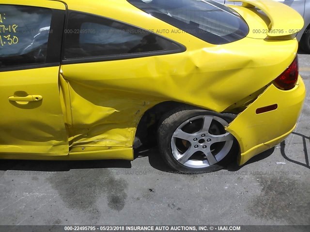 1G2AN18B287125445 - 2008 PONTIAC G5 GT YELLOW photo 6