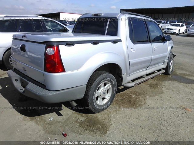 1FMZU67E72UB21776 - 2002 FORD EXPLORER SPORT TR  SILVER photo 4