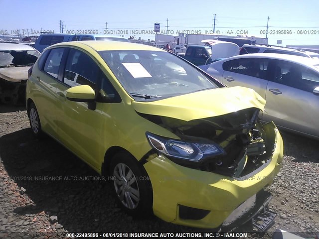 3HGGK5H50FM761348 - 2015 HONDA FIT LX YELLOW photo 1