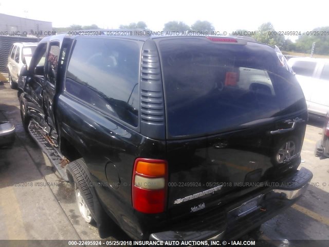 3GNEC16Z83G259593 - 2003 CHEVROLET SUBURBAN C1500 BLACK photo 3