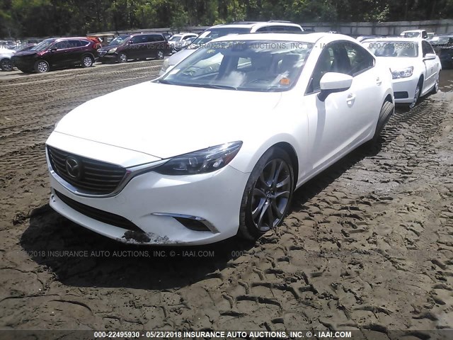 JM1GL1W56H1117490 - 2017 MAZDA 6 GRAND TOURING WHITE photo 2