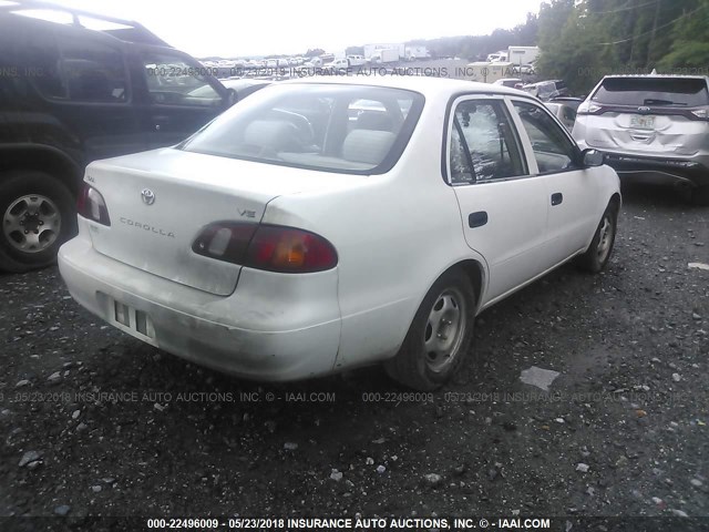 1NXBR12E5YZ365111 - 2000 TOYOTA COROLLA VE/CE/LE WHITE photo 4