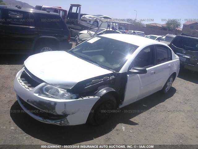 1G8AJ55F57Z210072 - 2007 SATURN ION LEVEL 2 WHITE photo 2