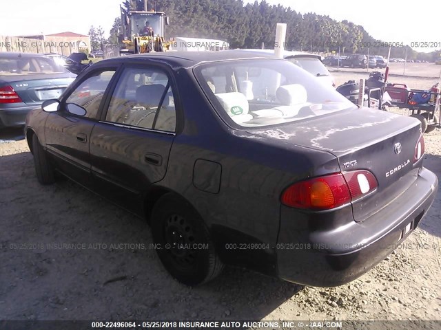 2T1BR12EXXC203958 - 1999 TOYOTA COROLLA VE/CE/LE GREEN photo 3