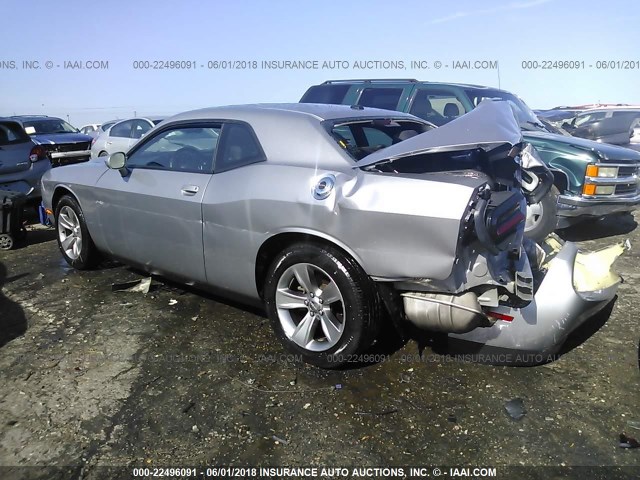 2C3CDZAG3GH100945 - 2016 DODGE CHALLENGER SXT GRAY photo 3