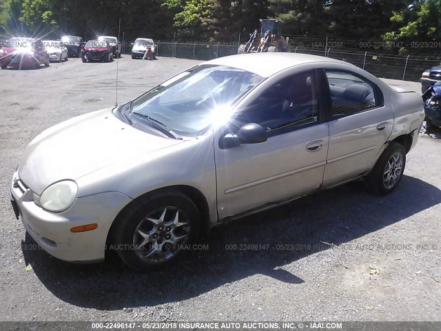 1B3AS46C22D517353 - 2002 DODGE NEON SE TAN photo 2