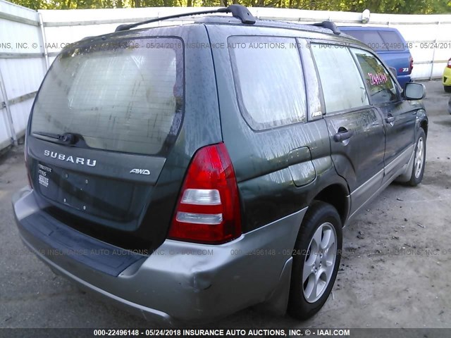 JF1SG65664H762511 - 2004 SUBARU FORESTER 2.5XS Зеленый фото 4