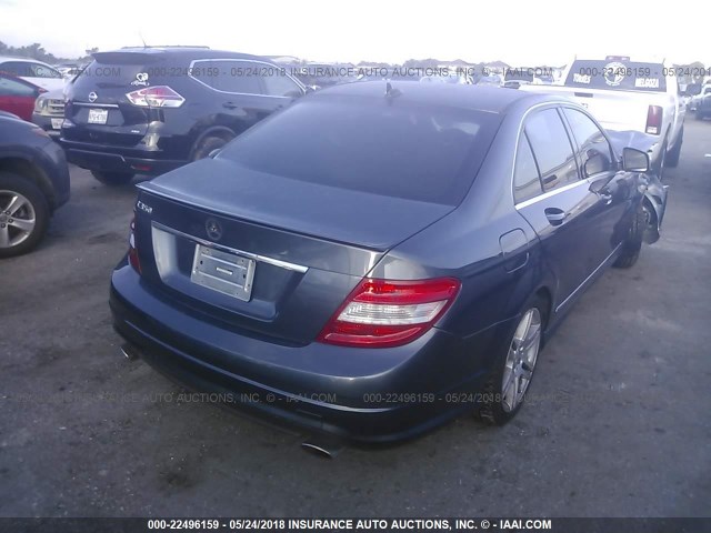 WDDGF56X79R063335 - 2009 MERCEDES-BENZ C 350 GRAY photo 4