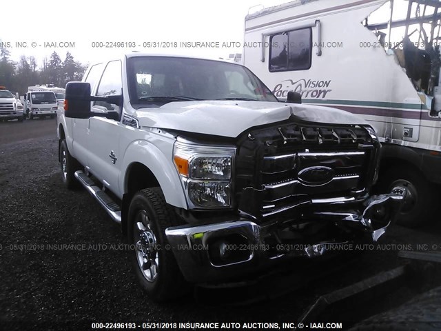 1FT8W3BT8GED33487 - 2016 FORD F350 4X4 CREWCAB SUPER DUTY WHITE photo 1