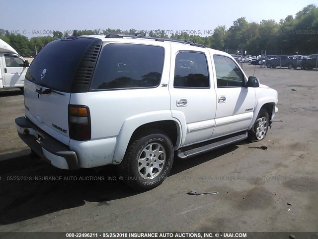 1GNEK13Z82J264832 - 2002 CHEVROLET TAHOE K1500 WHITE photo 4