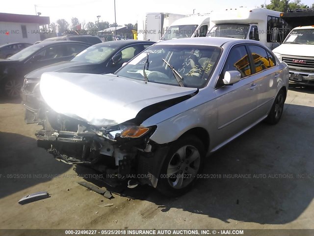 KNAGE228995348682 - 2009 KIA OPTIMA LX/EX SILVER photo 2