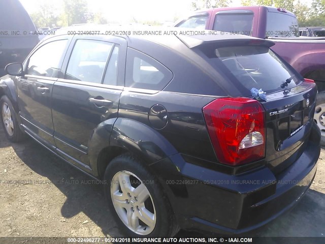 1B3HB48BX7D535061 - 2007 DODGE CALIBER SXT BLACK photo 3