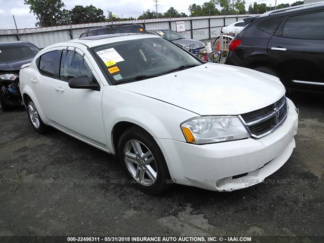 1B3LC56B69N508162 - 2009 DODGE AVENGER SXT/R/T WHITE photo 1